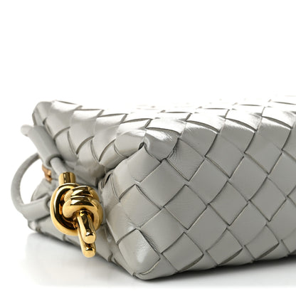 Bottega Veneta Polished Nappa Intrecciato Metallic Knot Mini Loop Camera Bag Sterling 8 of 9