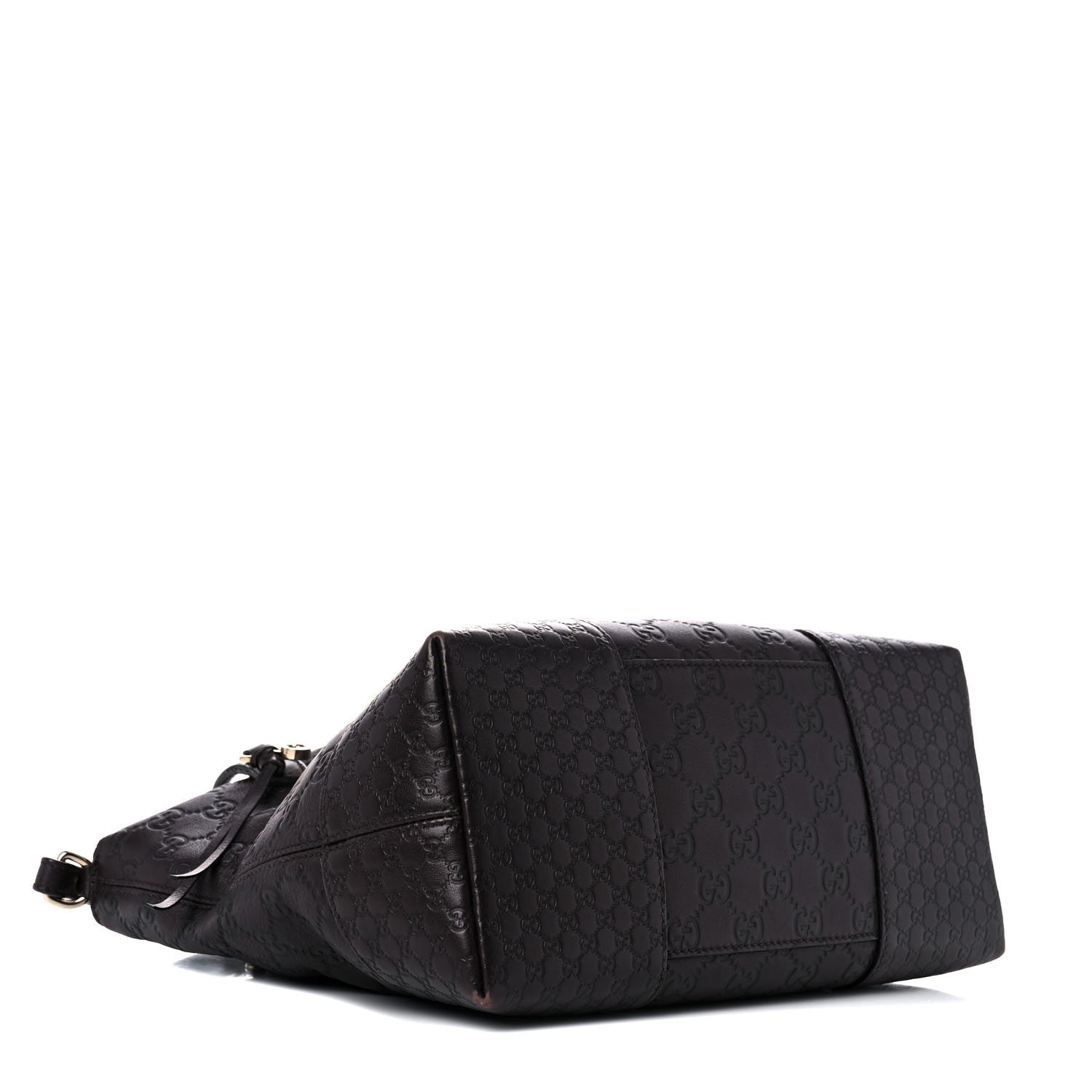 Gucci Guccissima Medium Bree Foldover Tote Chocolate 4 of 22