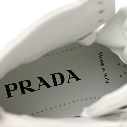 Prada Vitello Soft Triangle Logo Womens High Top Sneakers 36 White 7 of 7