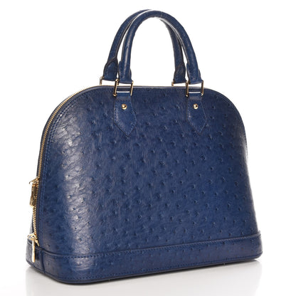 Louis Vuitton Ostrich Alma PM Indigo 3 of 6