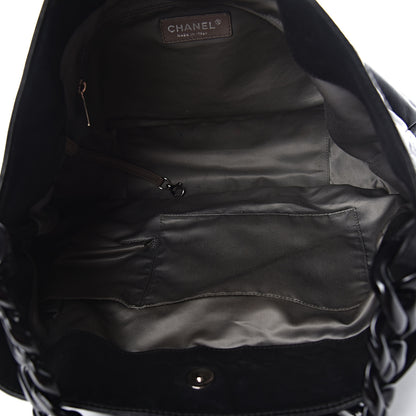 Chanel Calfskin Modern Chain Rhodoid Hobo Black 5 of 11