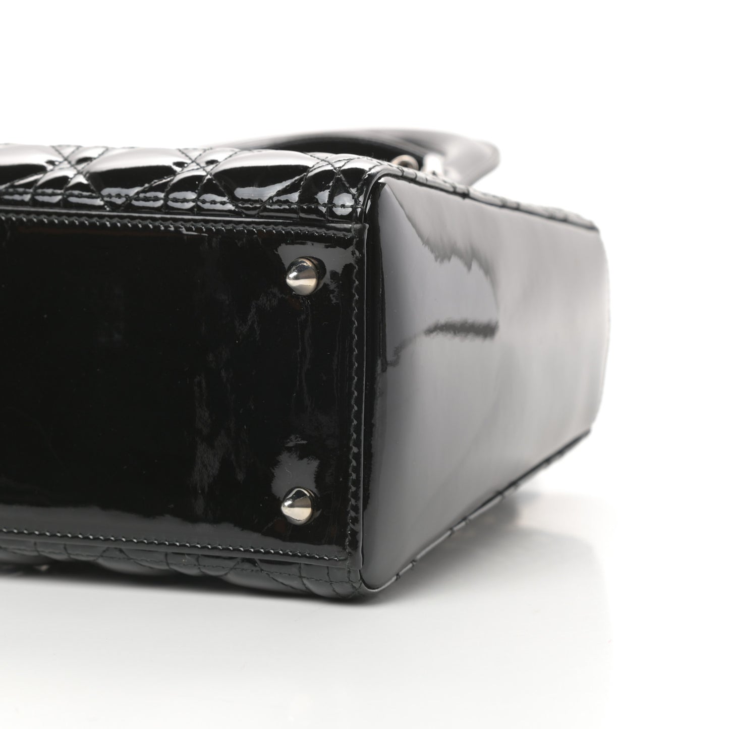 Patent Cannage Medium Lady Dior Black