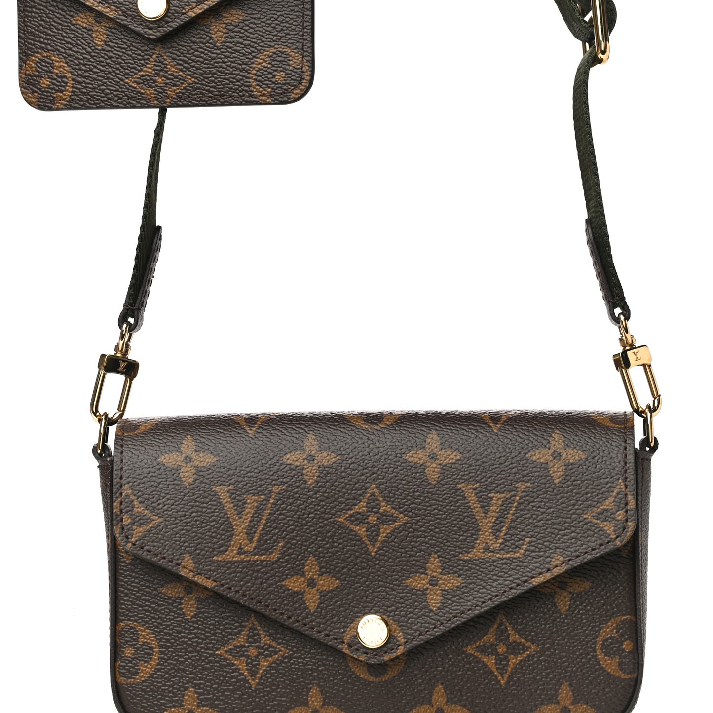 Monogram Felicie Strap & Go Kaki