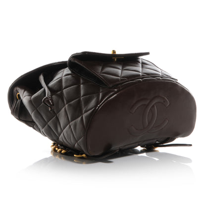 Chanel Lambskin Quilted Backpack Brown 4 of 9