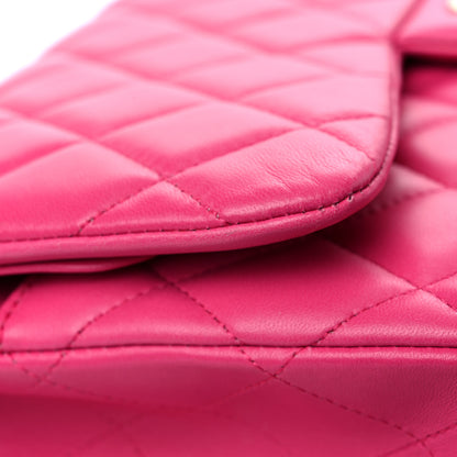 Chanel Lambskin Quilted Jumbo Double Flap Fuchsia 13 of 19