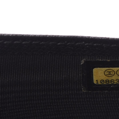 Chanel Grained Calfskin CC Button Long Wallet Black 8 of 9