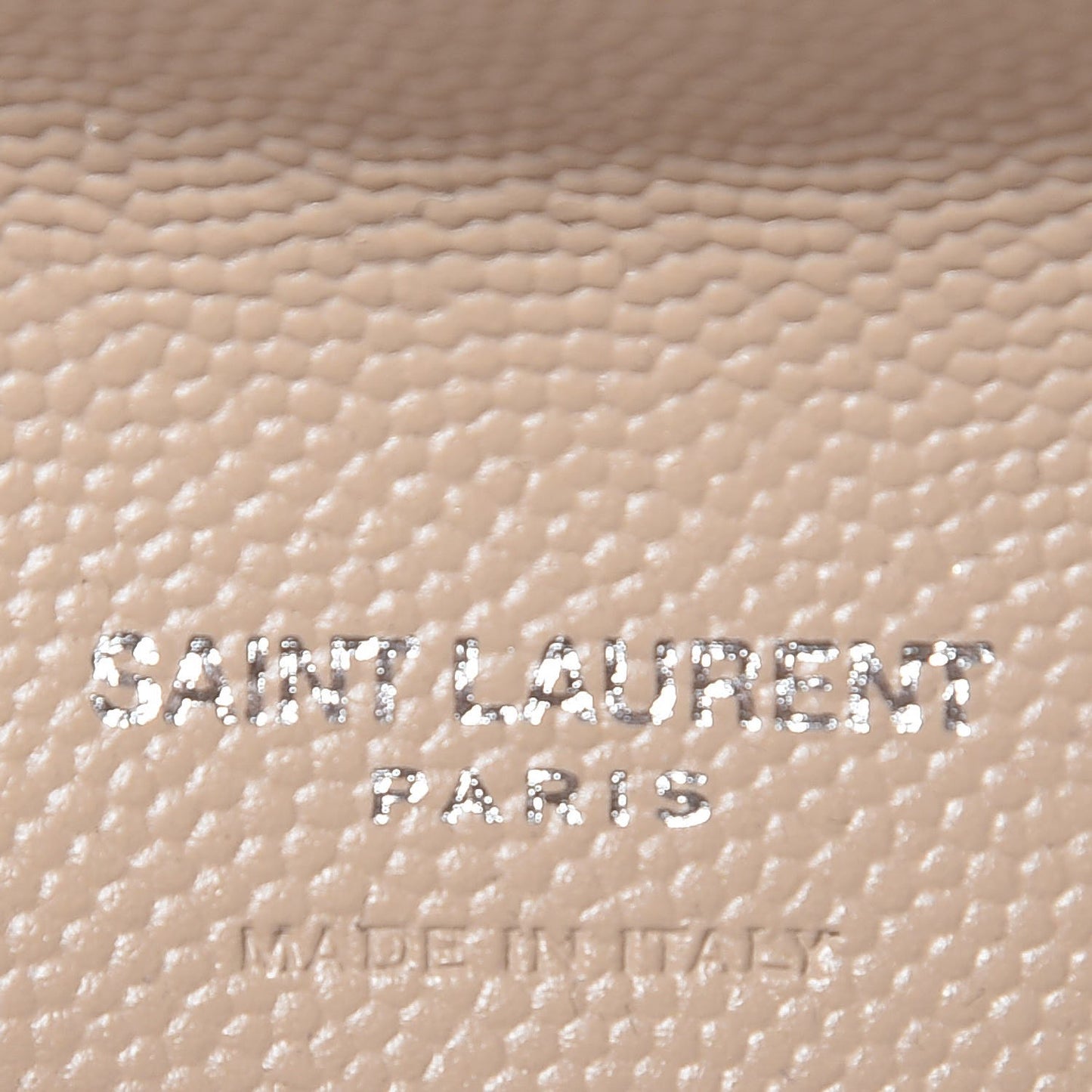 Grain De Poudre Matelasse Chevron Small Monogram Envelope Wallet Dark Beige