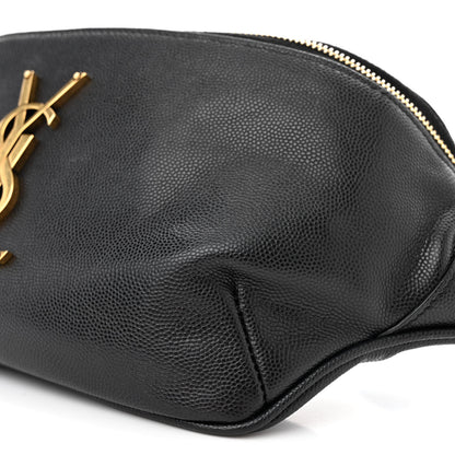 Saint Laurent Grain De Poudre Monogram Belt Bag Black 9 of 12