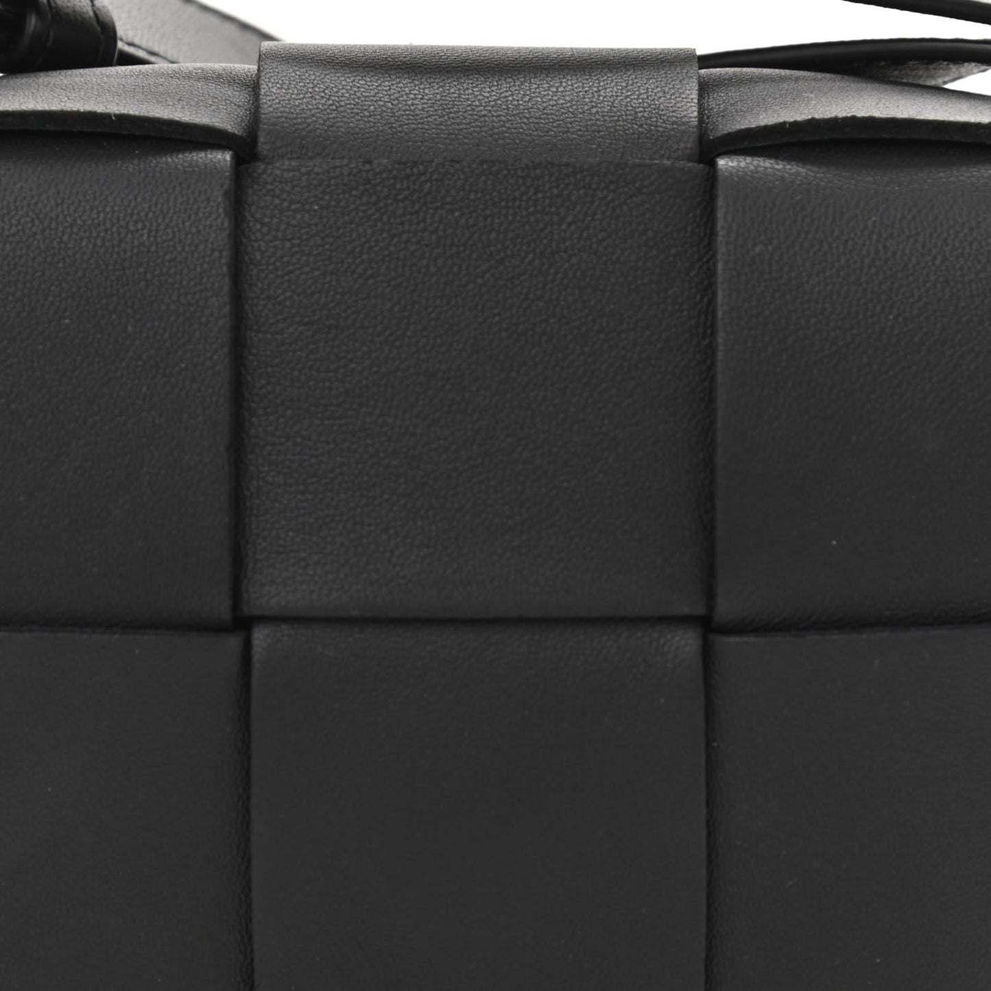 Lambskin Maxi Intrecciato Extra Mini Cassette Crossbody Bag Black