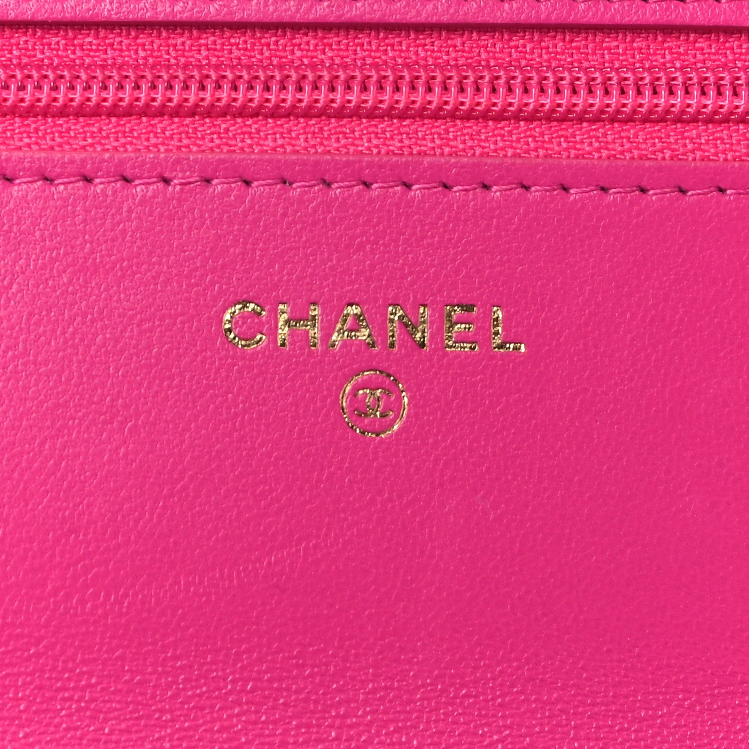 Chanel Wool Tweed Lambskin Quilted Chanel 19 Wallet On Chain WOC Fuchsia 5 of 8