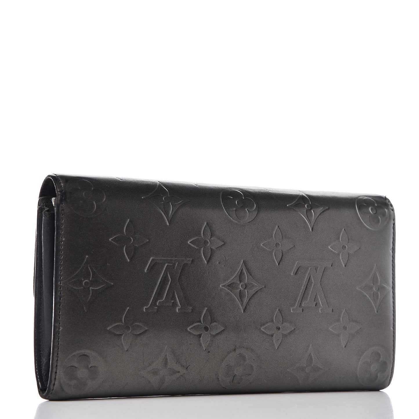 Mat Monogram Sarah Wallet Gris