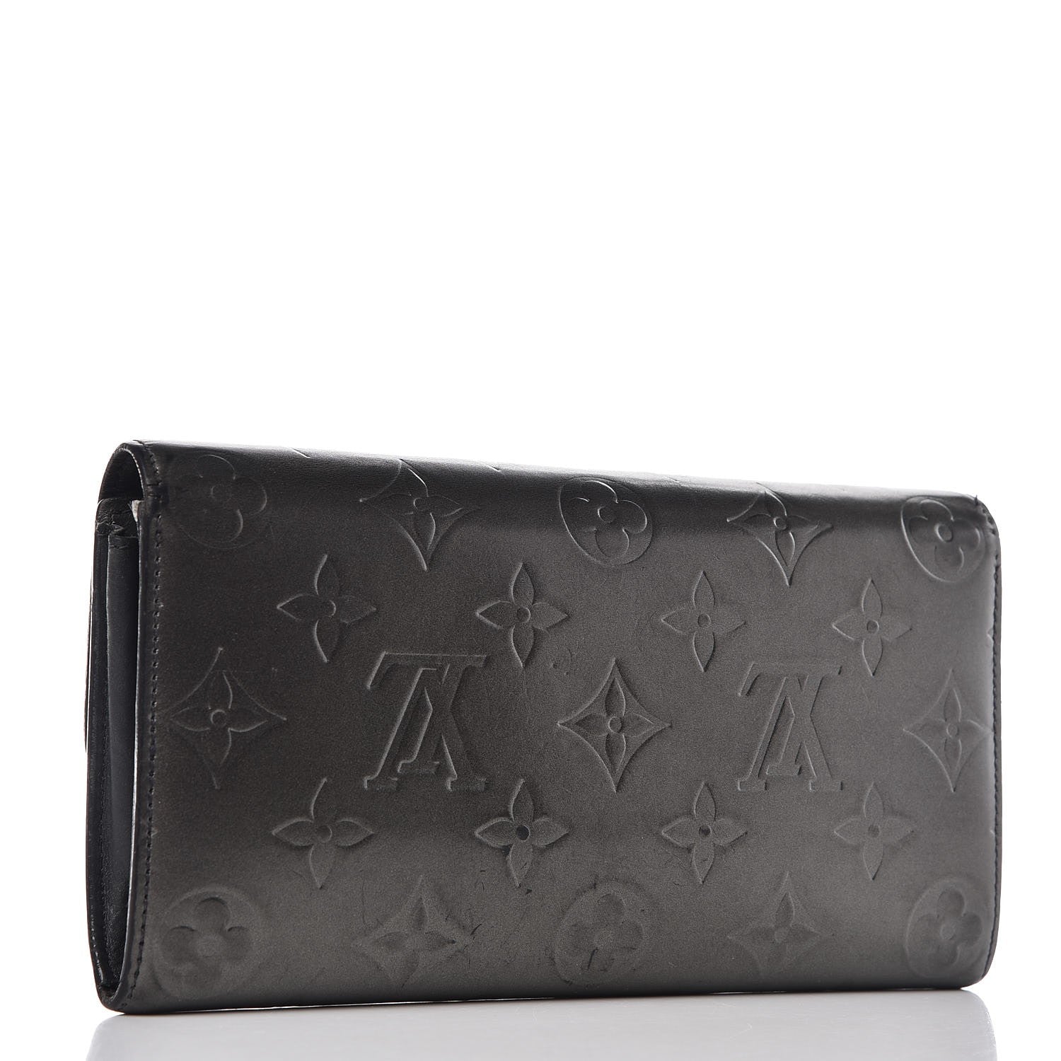 Louis Vuitton Mat Monogram Sarah Wallet Gris 3 of 14