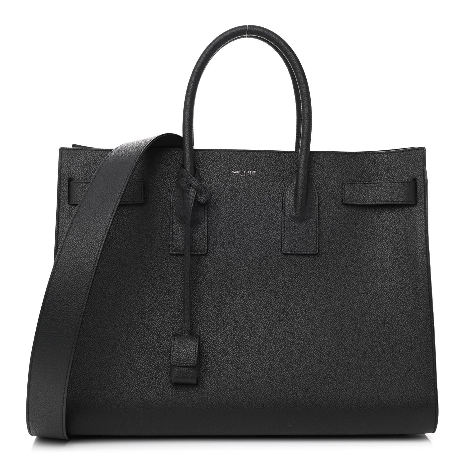 Saint Laurent Grained Calfskin Large Sac De Jour Carryall Black 1 of 8