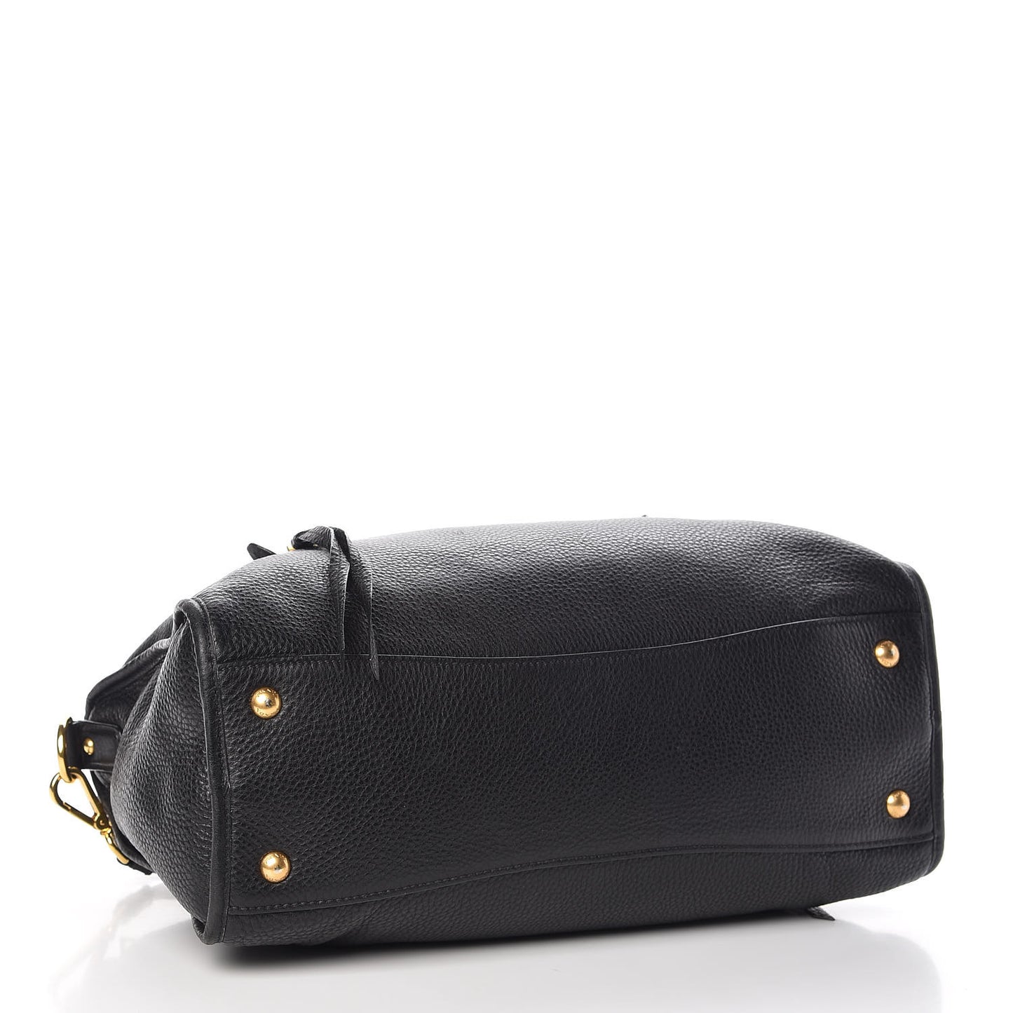 Vitello Daino Shopping Satchel Black