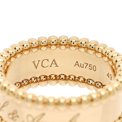 Van Cleef & Arpels 18K Yellow Gold Perlee Signature Ring 49 4.75 4 of 6
