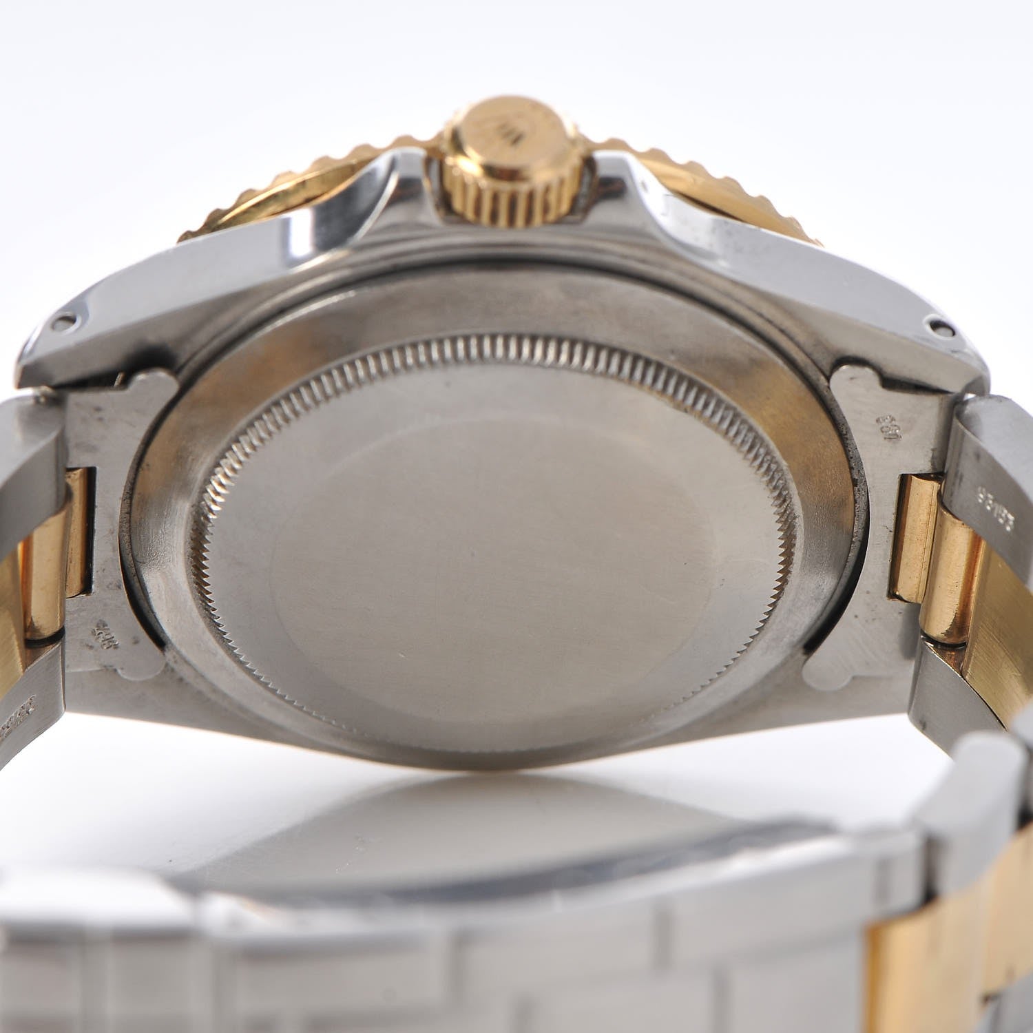 Rolex 18K Yellow Gold Stainless Steel 40mm Oyster Perpetual Date Submariner Watch Blue 8 of 10