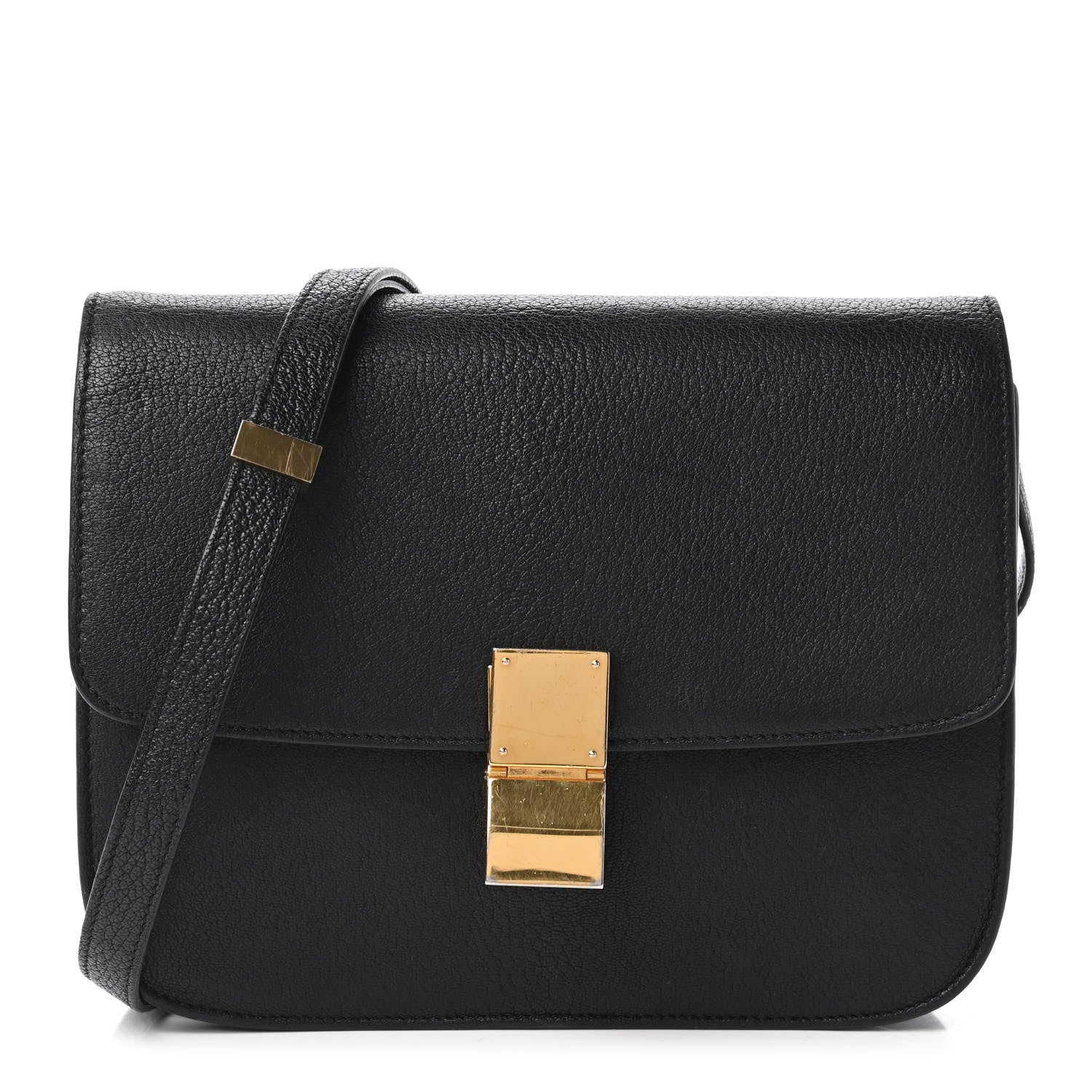 Celine Goatskin Medium Classic Box Flap Bag Black 1 of 11