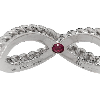 Roberto Coin 18K White Gold New Barocco One Row Braided Ring 50 5.5 4 of 4