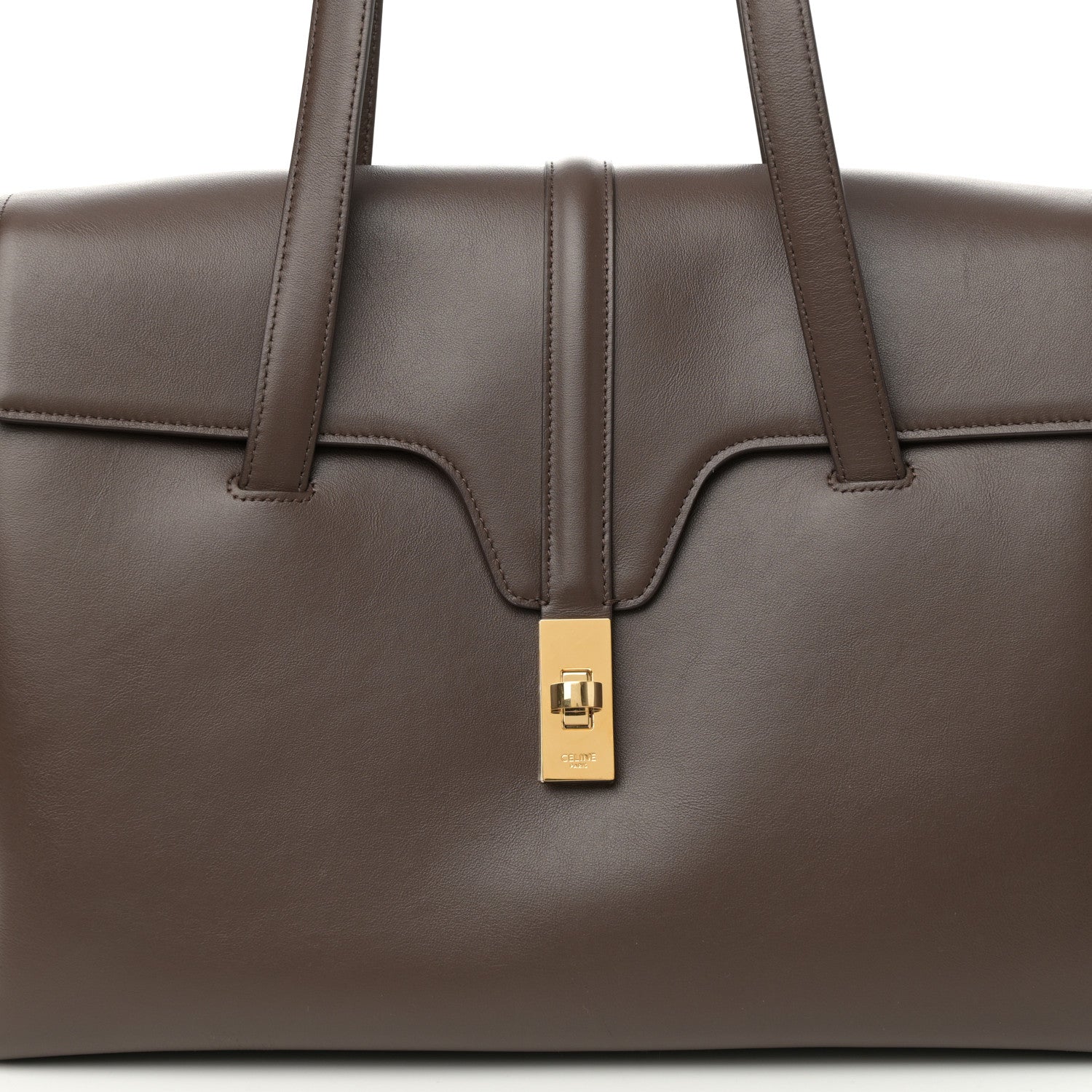 Celine Supple Grained Calfskin Medium Soft 16 Bag Dark Brown 8 of 10