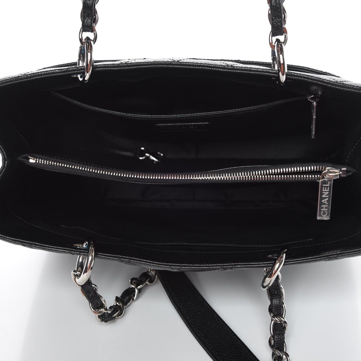 Caviar Quilted Grand Shopping Tote GST Black