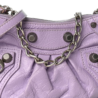 Balenciaga Agneau Arena Le Cagole Mini Purse With Chain Lilac 7 of 10