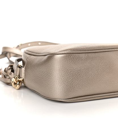 Gucci Metallic Pebbled Calfskin Small Soho Disco Bag Golden Beige 5 of 9