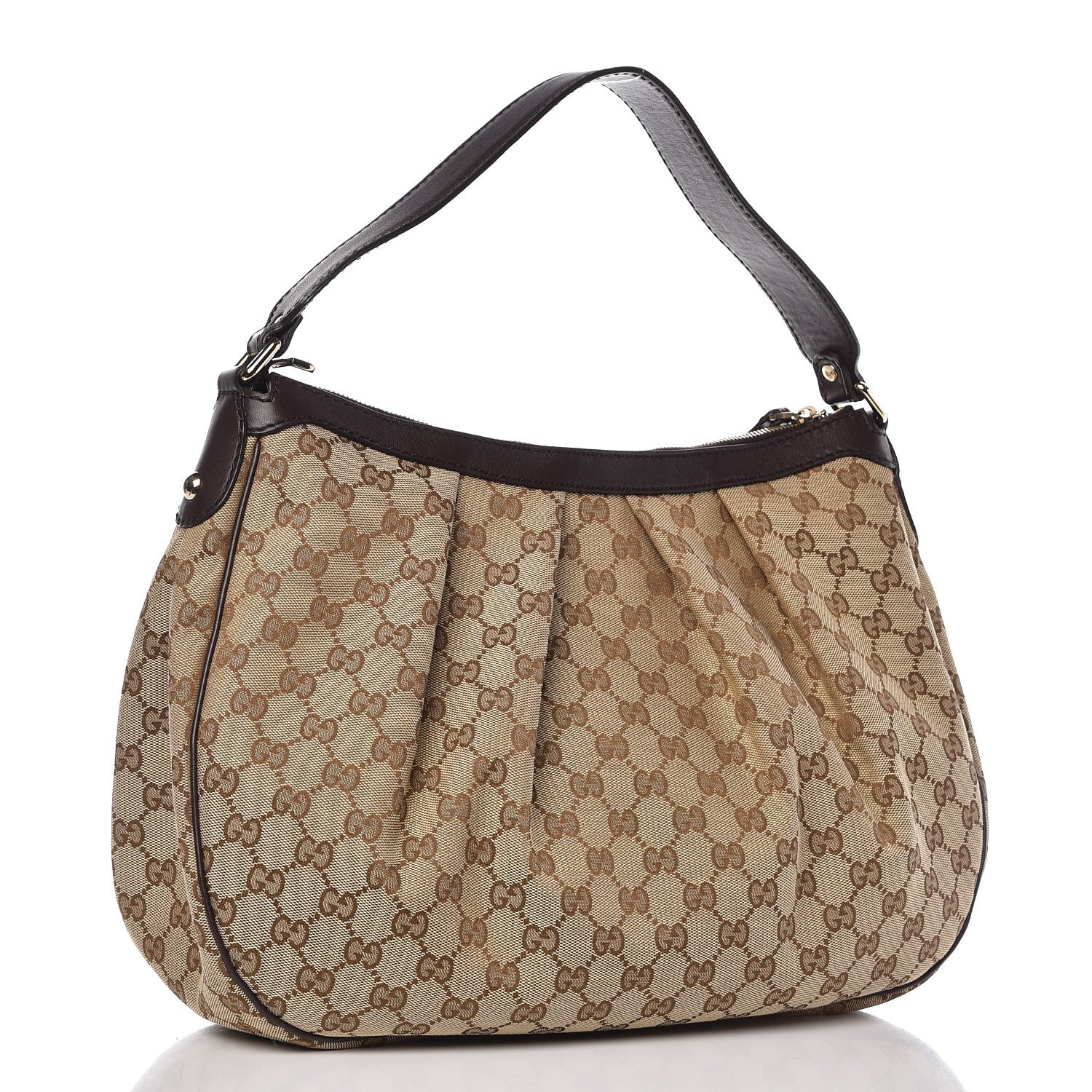 Gucci Monogram Medium Sukey Hobo Dark Brown 3 of 8