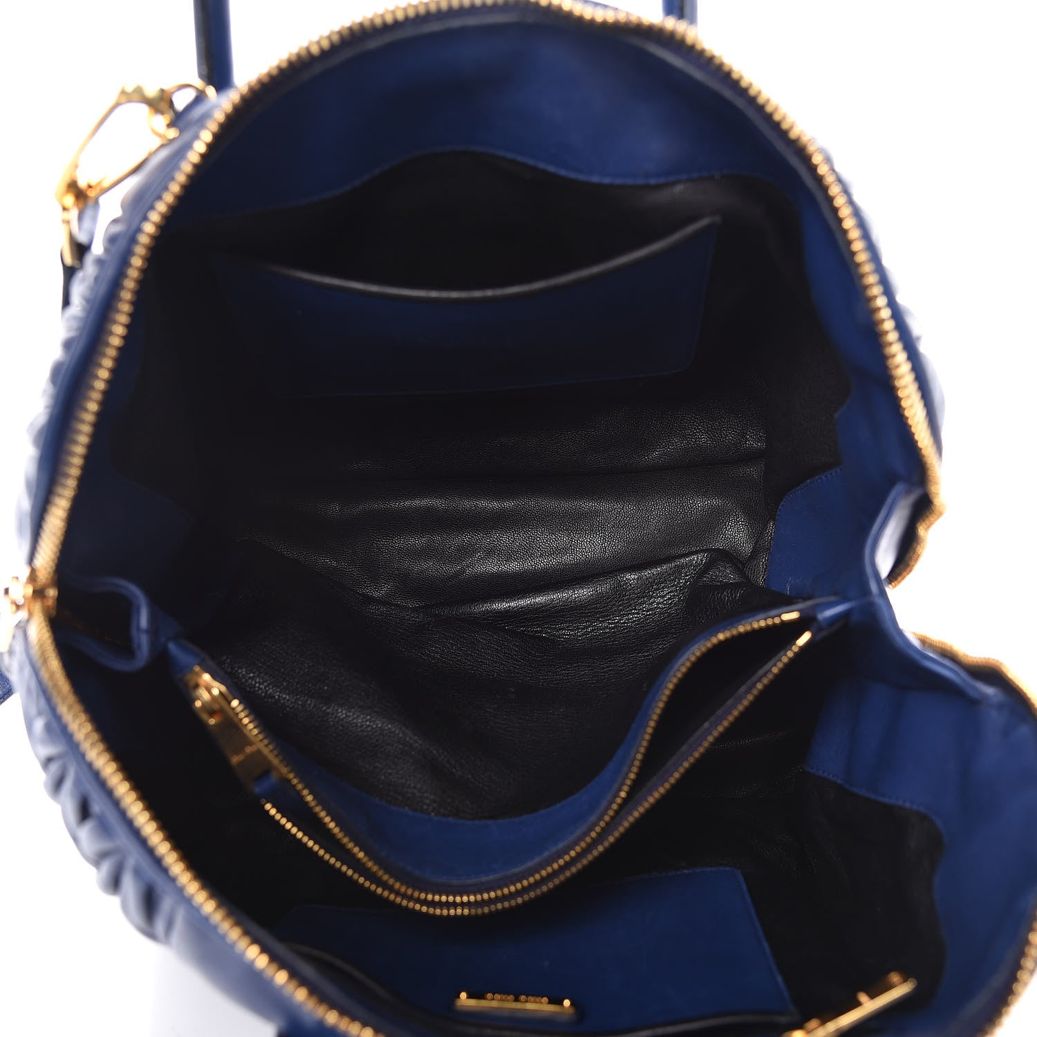 Miu Miu Nappa Matelasse Tote Blue 6 of 18