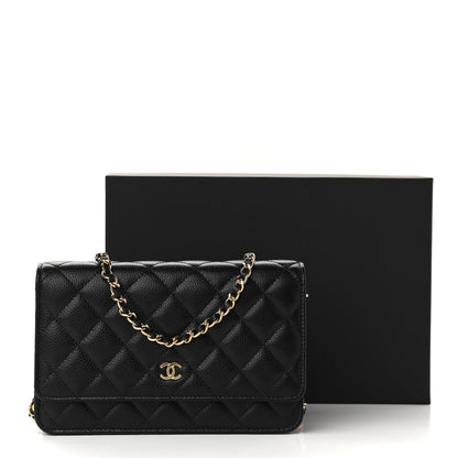 Chanel Caviar Quilted Wallet On Chain WOC Black 13 of 13
