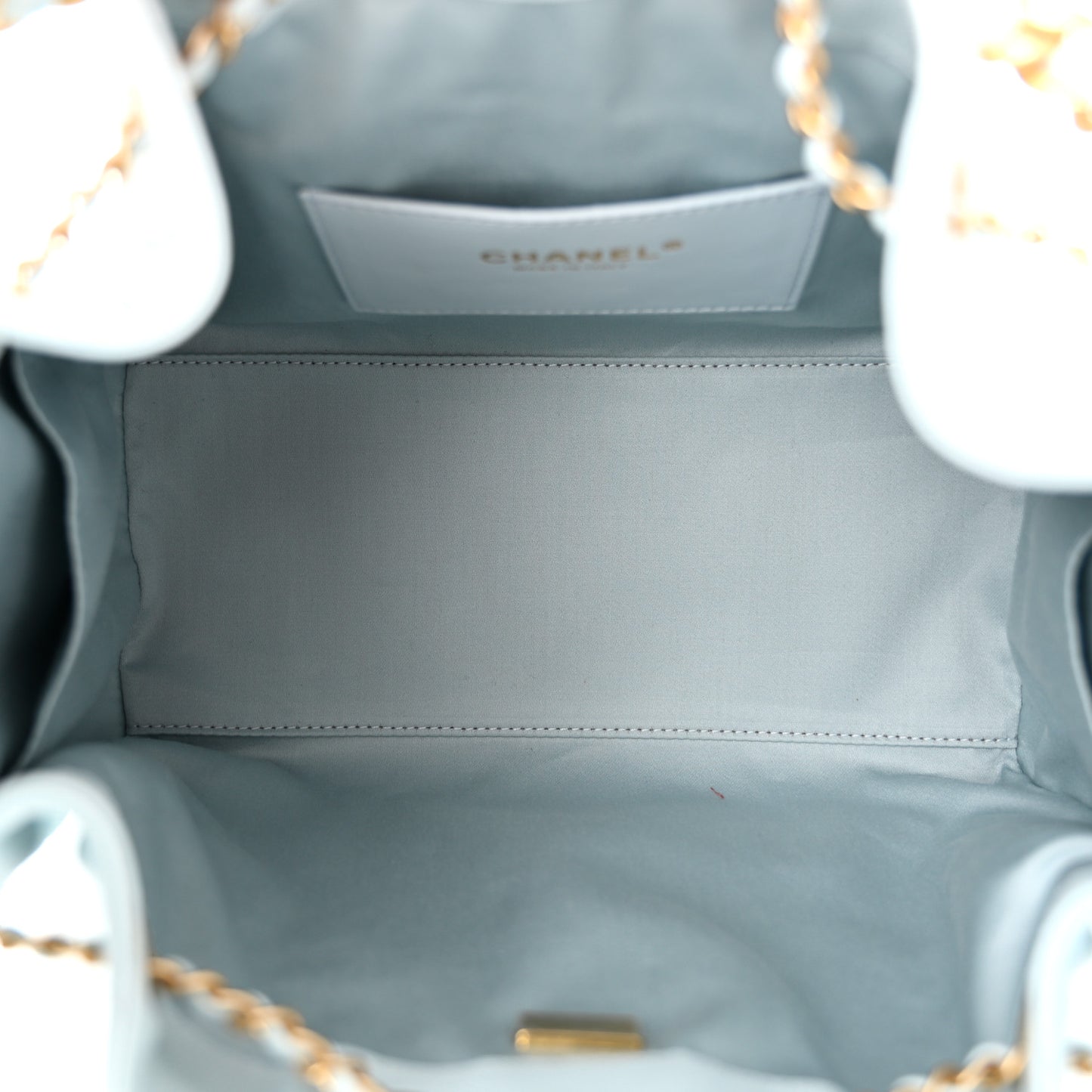 Caviar Quilted Small Chanel 25 Handbag Light Blue