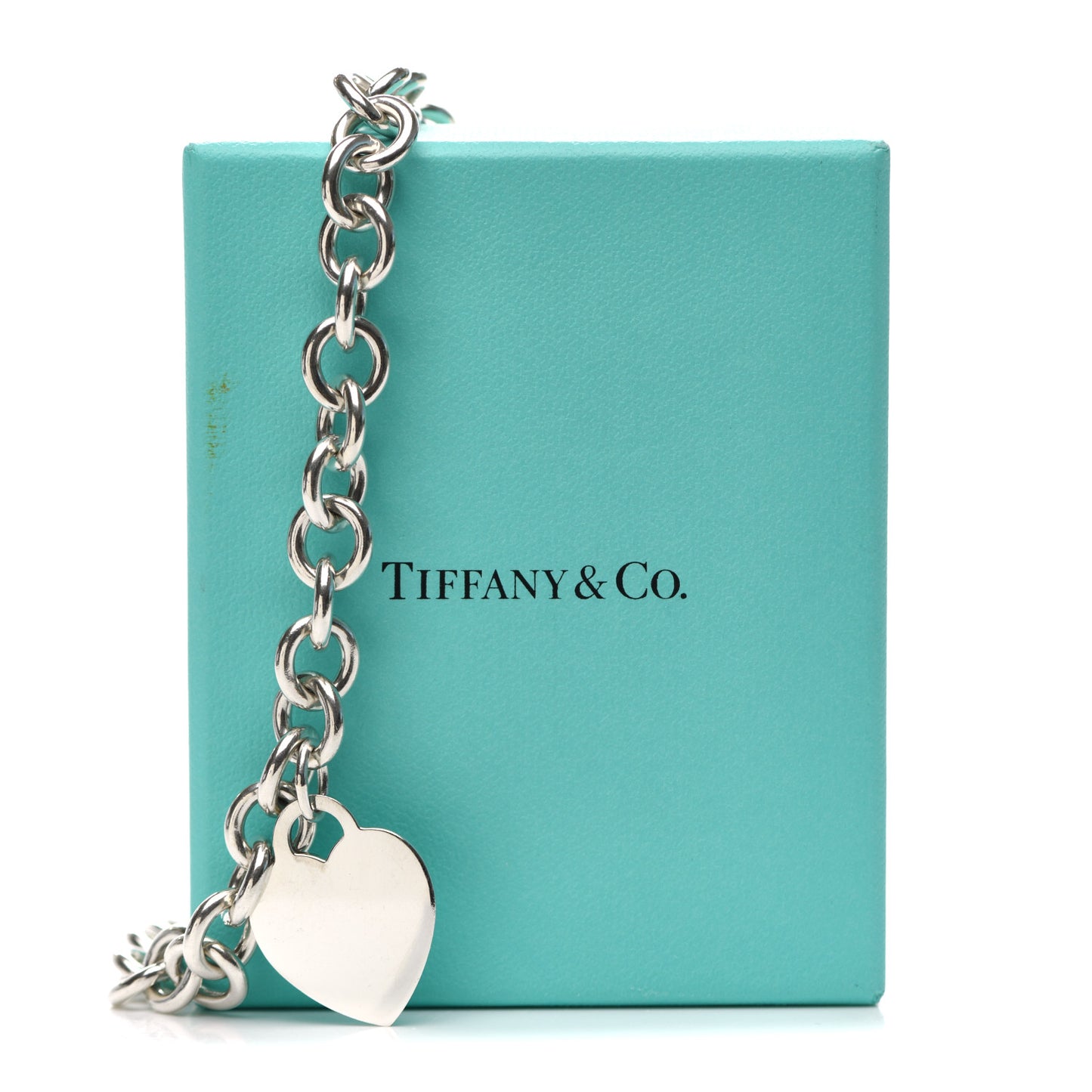 Sterling Silver Heart Tag Necklace