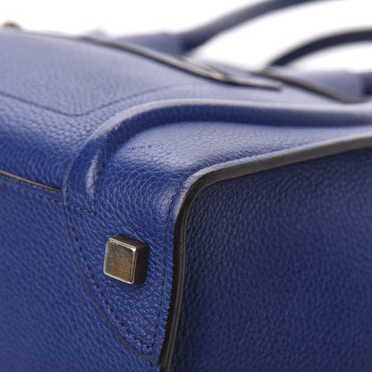 Celine Drummed Calfskin Micro Luggage Indigo 10 of 16