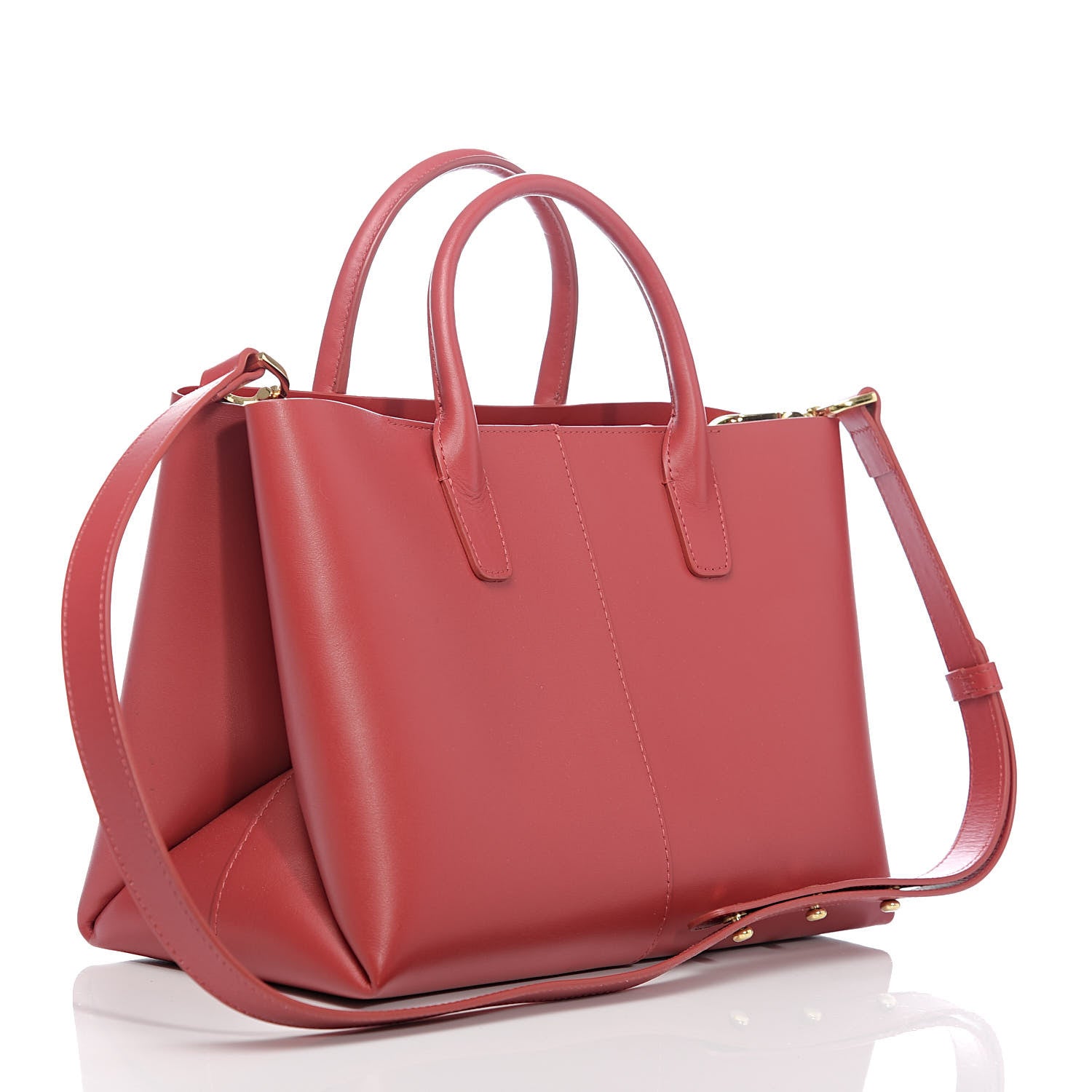 Mansur Gavriel Calfskin Mini Folded Bag Flamma 3 of 9