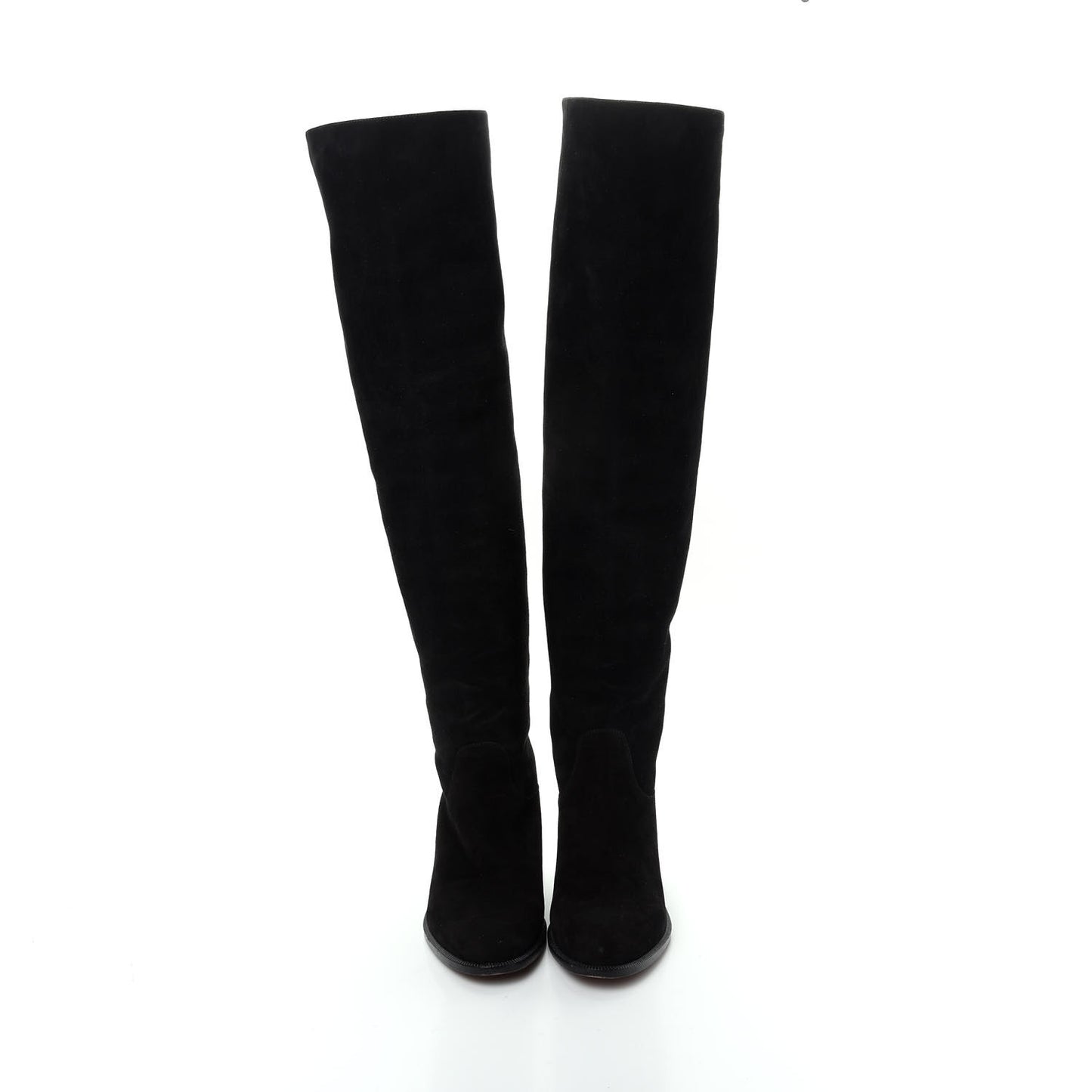 Suede Global Knee High Boots 37 Black