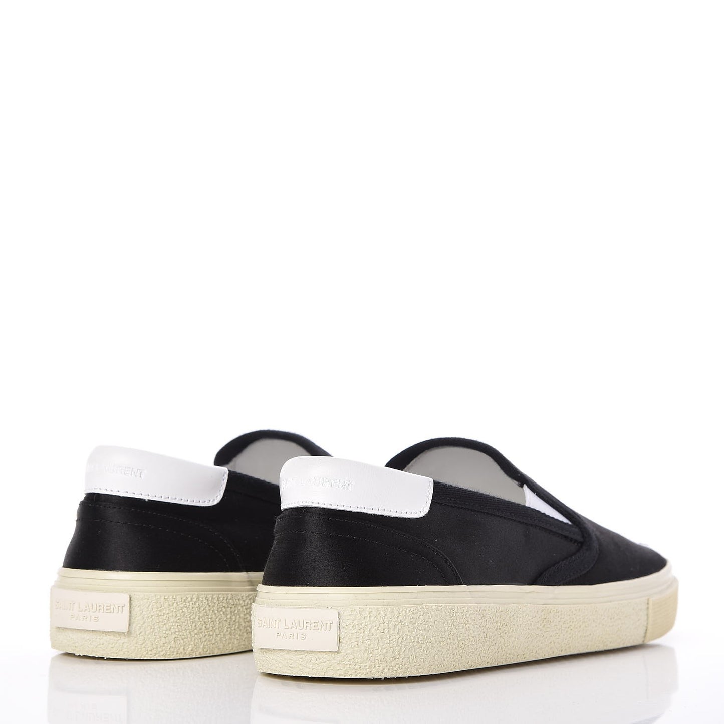 Satin Skate Slip On Sneakers 38 Black