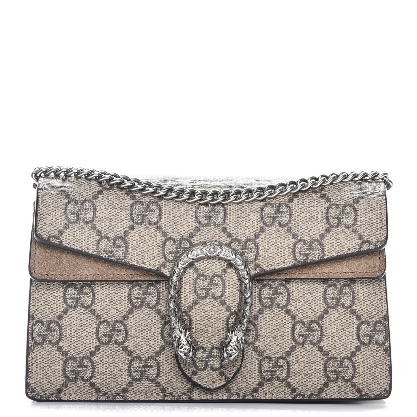 GG Supreme Monogram Super Mini Dionysus Shoulder Bag Taupe