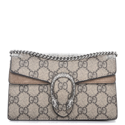 Gucci GG Supreme Monogram Super Mini Dionysus Shoulder Bag Taupe 1 of 11