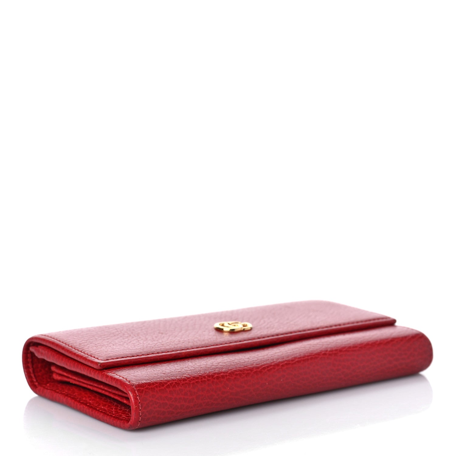 Gucci Dollar Calfskin GG Marmont Continental Wallet Hibiscus Red 4 of 12