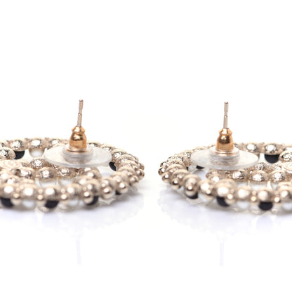 Chanel Resin Pearl CC Earrings Gold Black 4 of 7