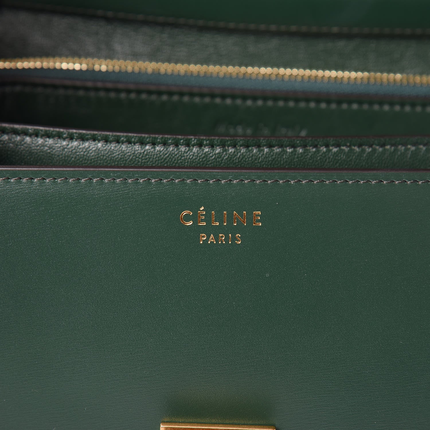 Celine Box Calfskin Classic Box Medium Flap Bag Dark Green 6 of 11