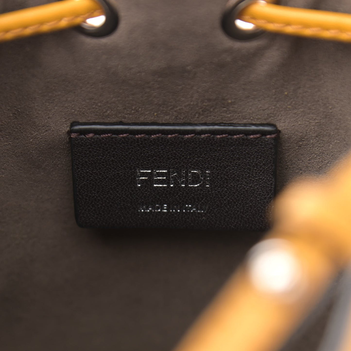 Vitello Liberty Lucido F is Fendi Mini Mon Tresor Bucket Bag Zucca
