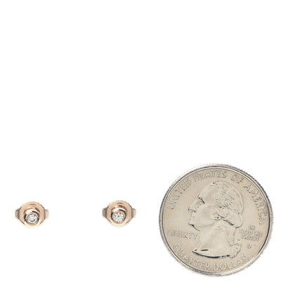 Tiffany 18K Rose Gold Diamond .06ctw Elsa Peretti Diamonds By The Yard Earrings 2 of 5