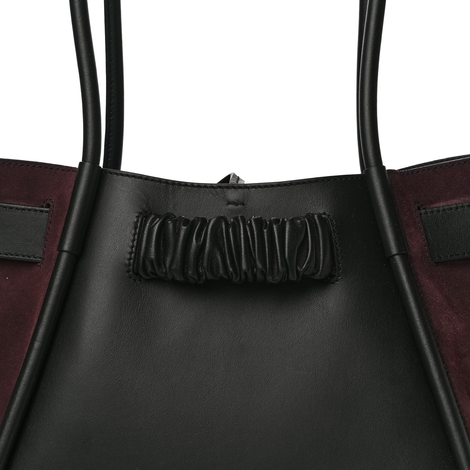 Proenza Schouler Calfskin Ruched Tote Black Chocolate Plum 7 of 10