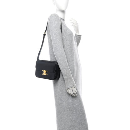 Celine Shiny Calfskin Medium Triomphe Black 2 of 12