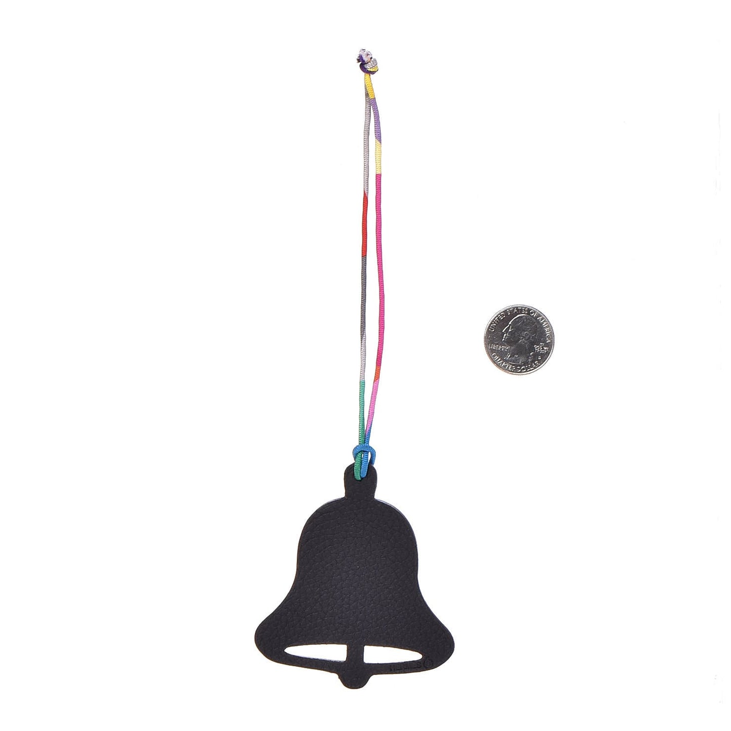 Togo Epsom Petit H Bell Bag Charm Bleu Indigo Rose Confetti