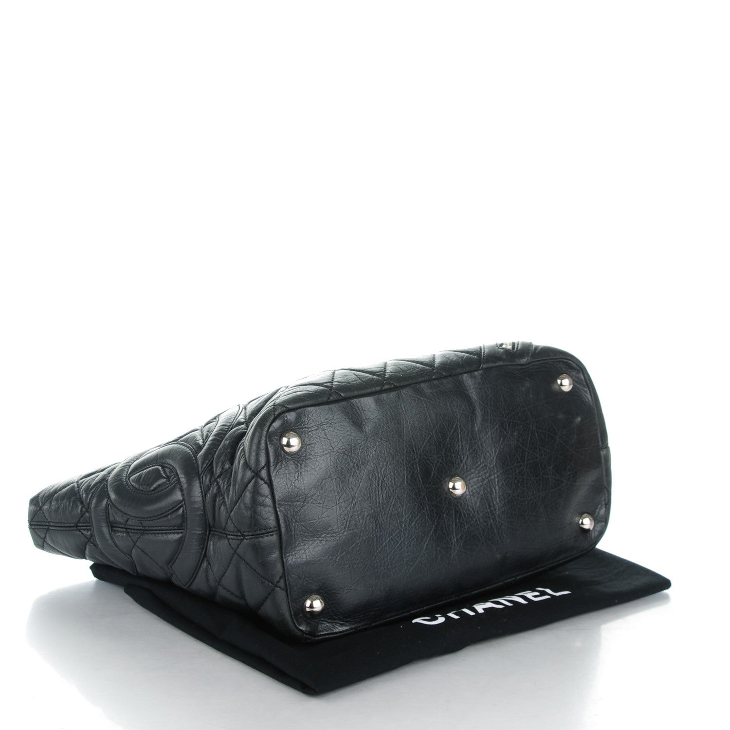 Chanel Aged Calfskin Quilted Large Cotton Club Tote Black 4 of 7