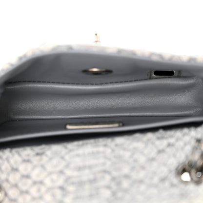 Chanel Snakeskin Extra Mini Rectangular Flap Grey 5 of 14