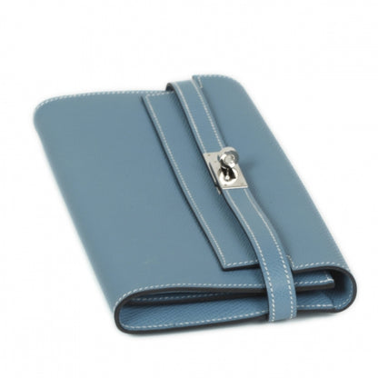Hermes Epsom Kelly Longue Wallet Blue Jean 5 of 10