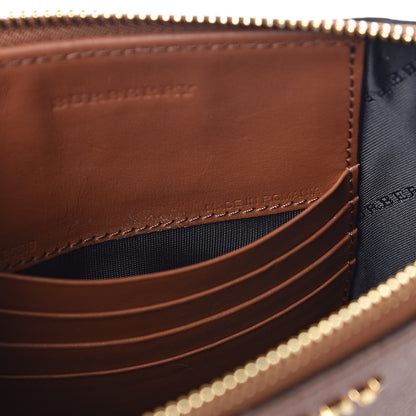 Burberry Haymarket Check Peyton Crossbody Clutch Bag Toffee 7 of 10