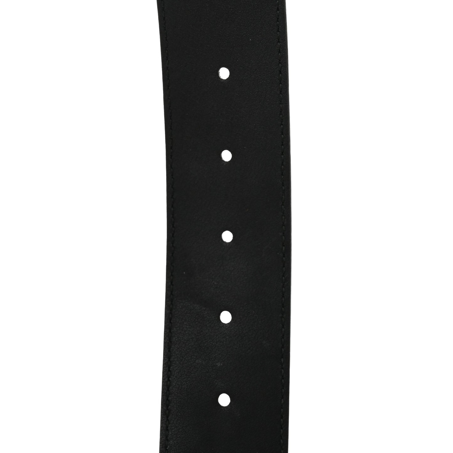 GG Supreme Monogram Selleria Calfskin Interlocking G 40mm Belt 80 32 Black Grey